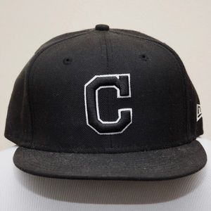 New Era Cleveland Indians black fitted hat